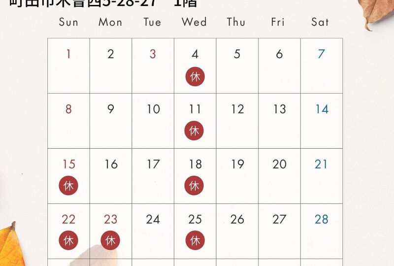 画像2646：トリミングサロンちゃんこハウスの11月の予定になります😊